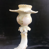 Thumbnail for Antique German Victorian Porcelain Flowerscandle hold Candelabra Lady Gold Gilt16