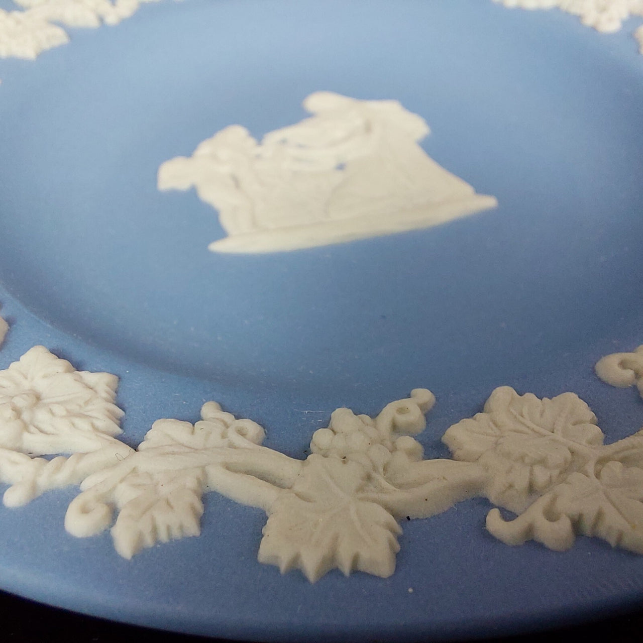 Wedgwood Blue Jasperware Mini Square Trinket Box & Plate Set – England in Made 2