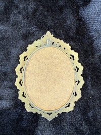 Thumbnail for Italian Vintage/Antique Brass Oval Frames with Fabric Prints - Set of 3 Italy19