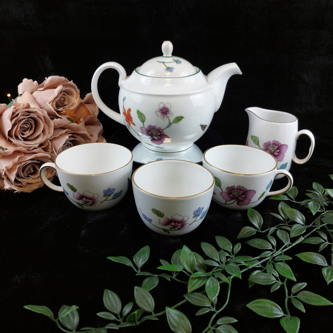 Owen To Tableware Royal Worchester Tea Set of 2, jug & Bowl  Porcelain Flameproo2