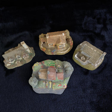 Lilliput Lane UK Cottage Set Acceptable Worn Lot 4 Croft Holme Dyke Sheep Garden1