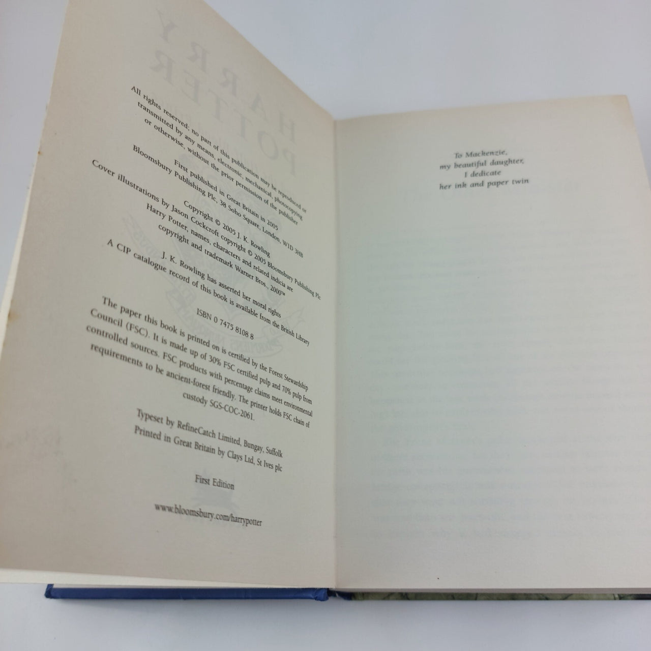 Harry Potter the 2005 Half-Blood Prince First Edition by J. K. Rowling Hardback7