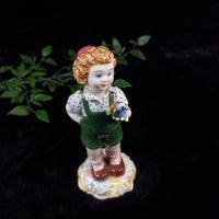 Thumbnail for Vintage Italian Porcelain Figurine Mid Century Bird Boy Damaged Beak Ornament2