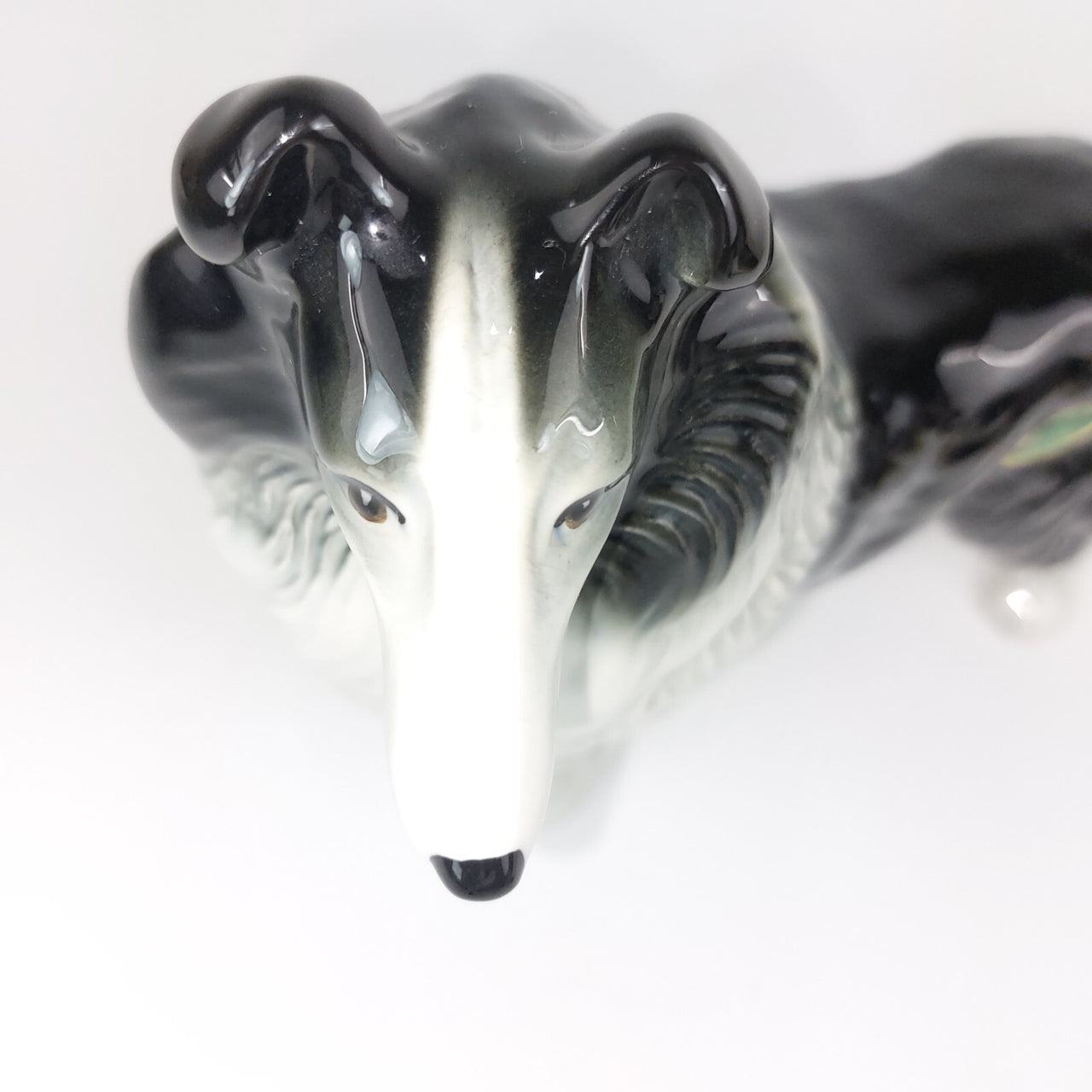 Vintage Nelson Staffordshire Ceramic Collie Figurine 1960s Collie bookshelf deco16