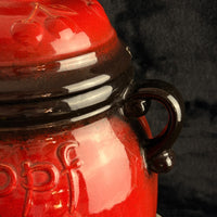 Thumbnail for West Germany Rumtopf Jar Red Glazed Fruit Motif 13