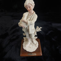 Thumbnail for V. Belcari Figurine Boy with Dog Italy Armani Porcelain Sculpture Vintage 8