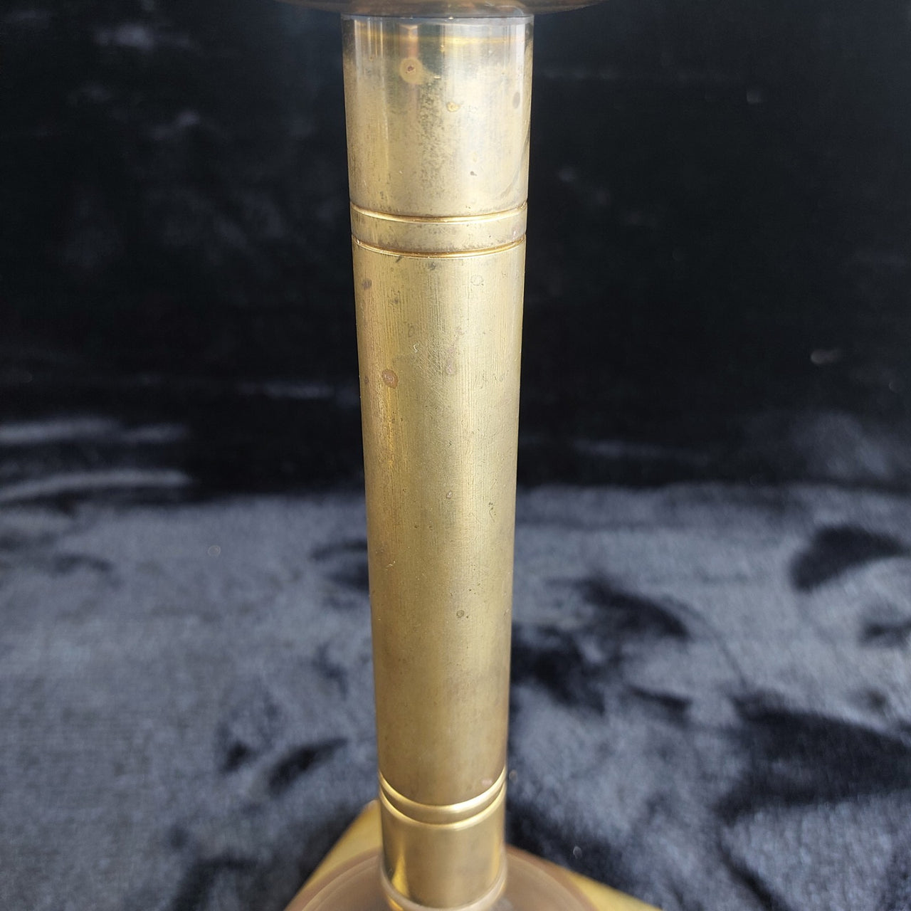 Vintage Brass Lamp Table Patina EU Plug 915gr Classic 12" Tall antique style dec12