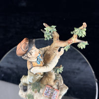 Thumbnail for Capodimonte Volta Boy with Tree Figurine Hand Painted Italian Porcelain See Pics15