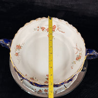 Thumbnail for K&C Royal Semi Porcelain Bowl Cobalt Blue Gold Blossom Floral 10