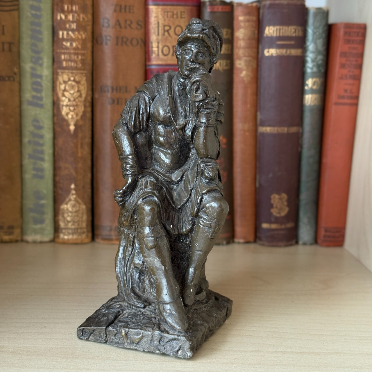 Bronze Lorenzo de Medici Figurine Sculpture Thinker Style 6" Renaissance Art.3