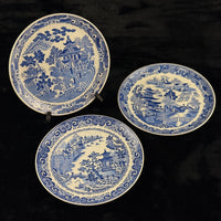 Thumbnail for Spode Mint Danbury Willow Pattern Plates x3 – Blue & White Collector antique Set0