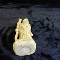 Thumbnail for Wise Asian Man Figurine Resin– Acceptable Worn Patina stone Look  7.5