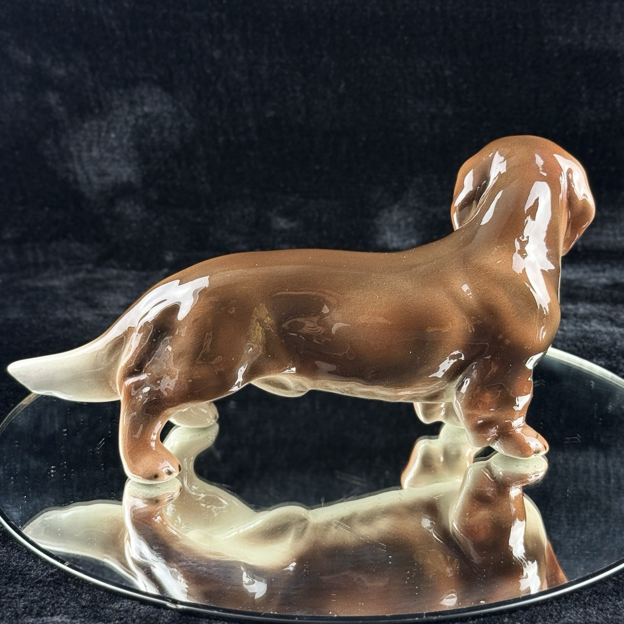 Rosenthal Dachshund Porcelain Figurine 1950s Hand Painted 8in See The Pics4