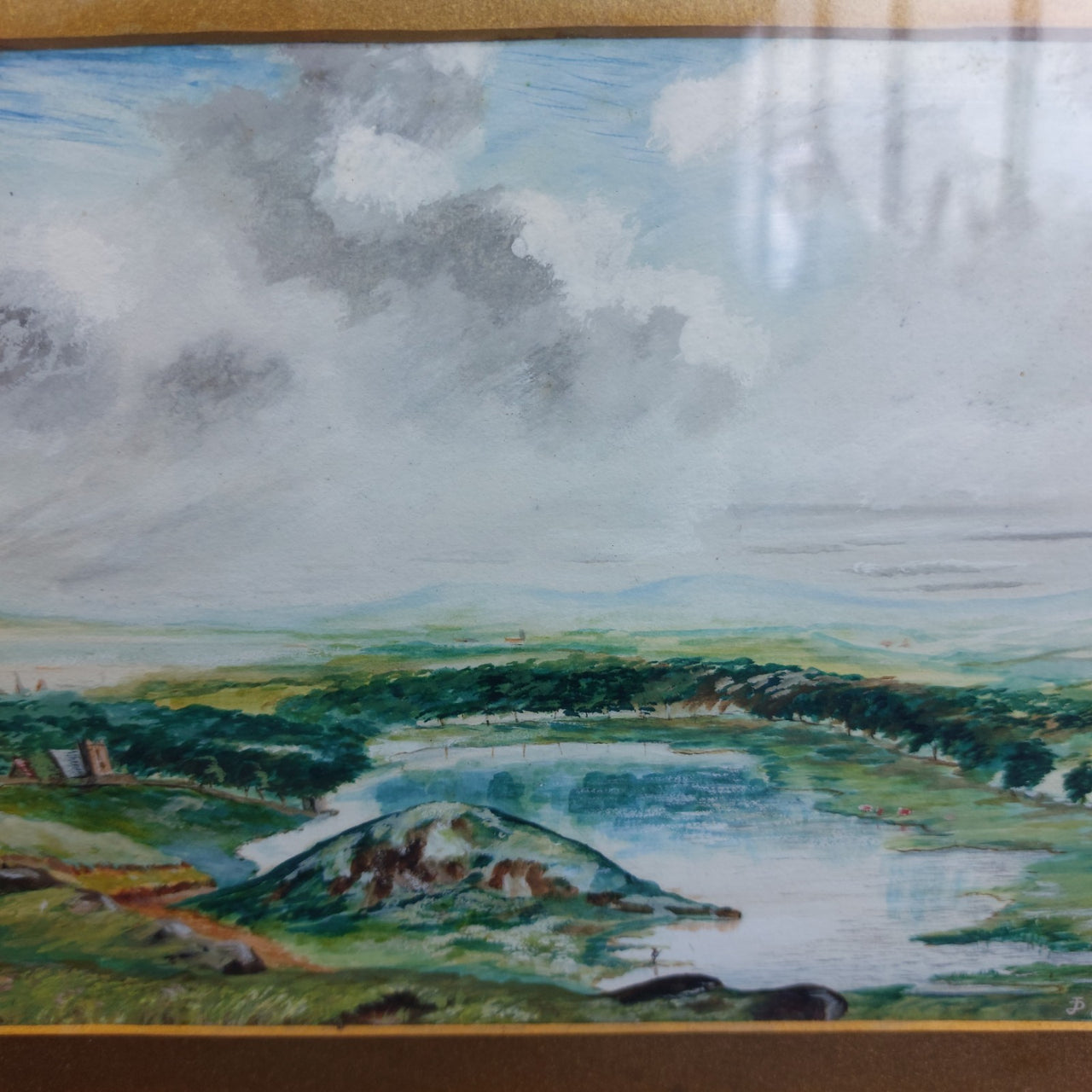 1882 J. Middleton Painting Landscape “Duddingston Loch from the Queen’s Drive"10