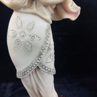 Thumbnail for Juliana Collection 15in Figurine, Tall Lady with Dog, large Resin Art Deco Beige3