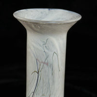 Thumbnail for Snogebæk Bornholm Glashtte Art Glass Vase Denmark White Swirl 6.5” Signed Brand3