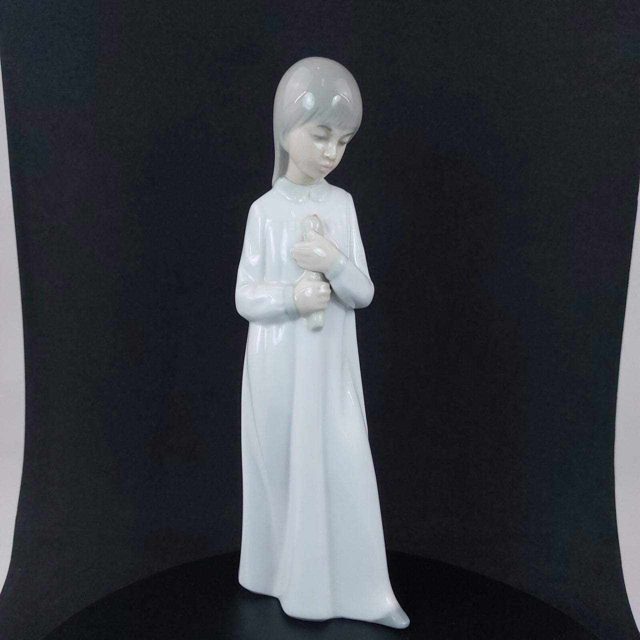 Zaphir Young Holding Girl Candle white Figurine Porcelain Collectable vintage1