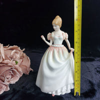 Thumbnail for Royal Doulton Good Gift of Love Figurine decor 8.5in Pink White 491g 1993 Nada 3