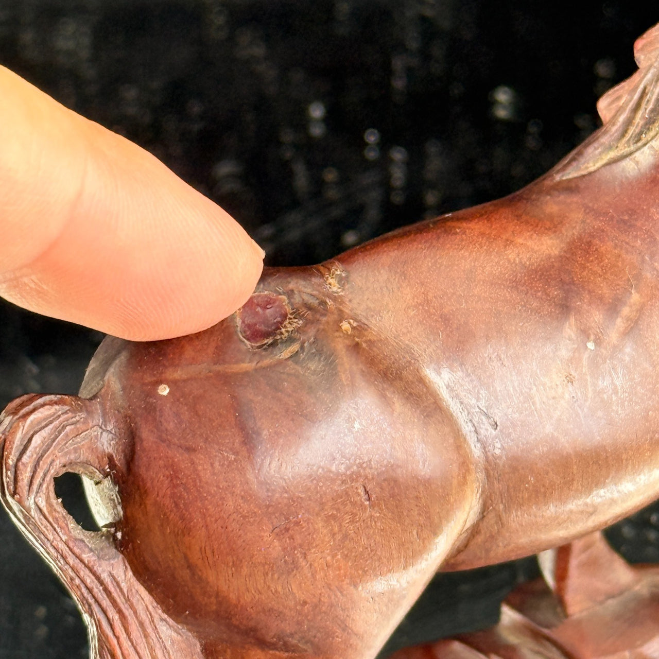 Set of 3 Vintage Hand-Carved Wooden Horses – Rustic Folk Art Figurines Ornament13