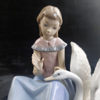 Thumbnail for NAO Lladro Girl with Swan Figurine 1986 7.5