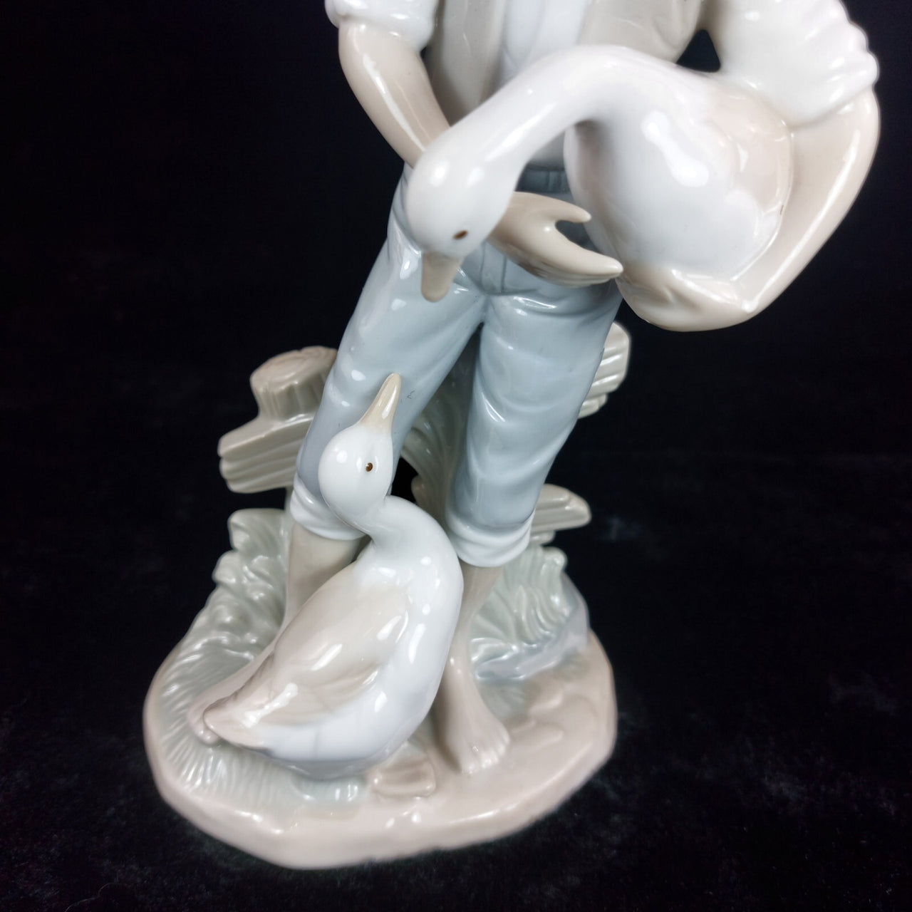 Rare Porcelain Boy Figurine with Geese, 9.25" Shudehill Giftware Farm Scene4