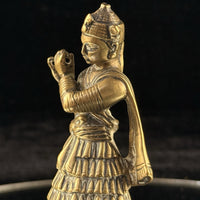 Thumbnail for Vintage / antique Indian Brass Krishna Dancing Statue â 5â Hindu Deity figur7