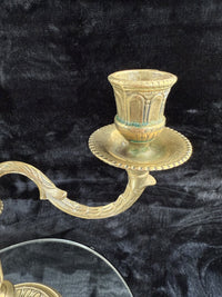 Thumbnail for Vintage Solid Ornate Brass Candelabra - Neoclassical/Victorian Style Collectable11