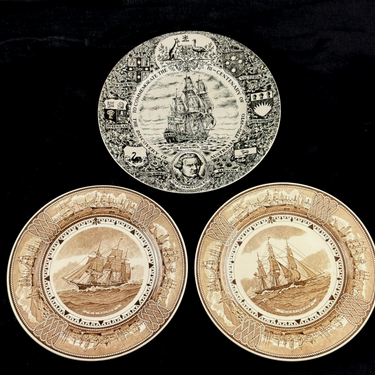 Wedgwood Clipper Ship & Cook Commemorative Plates Set x3 – Historic Maritime Art0