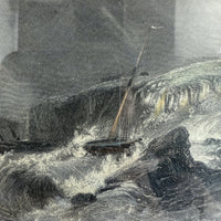 Thumbnail for Antique Hand-Colored Lithographs Dunstanborough Castle & Tynemouth Pair Prints3
