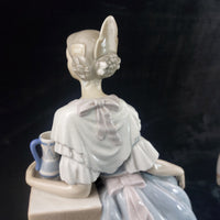 Thumbnail for NAO Spain Good Figurine Lady Elegant with Jug Pastel Glazed Porcelain 12.5