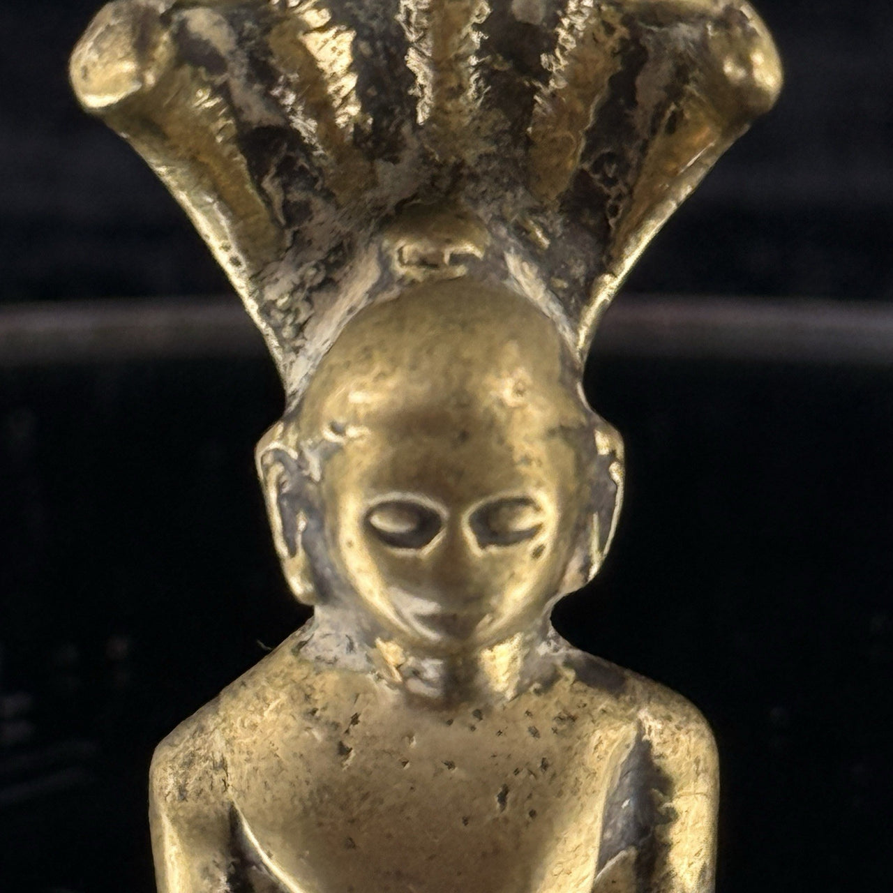 Jain Bronze Statue – Naga Parshvanatha Jain Tirthankara 3” Serpent Hood Idol11