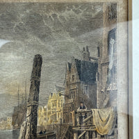 Thumbnail for Antique c.1830 Hand-Coloured Engraving Print Bristol Harbour Lambert & Collard4