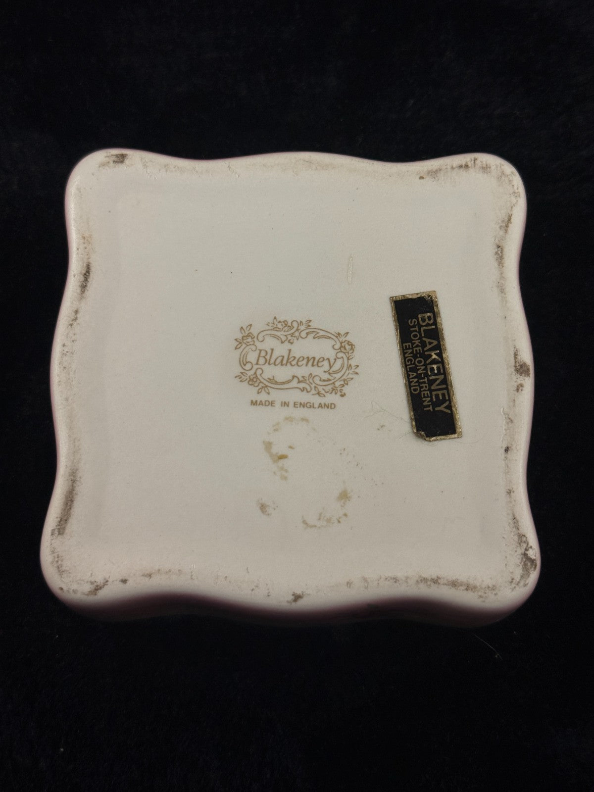 Blakeney Bone China Square Trinket Box Rose Pink Spray Pattern Stoke-on-Trend6