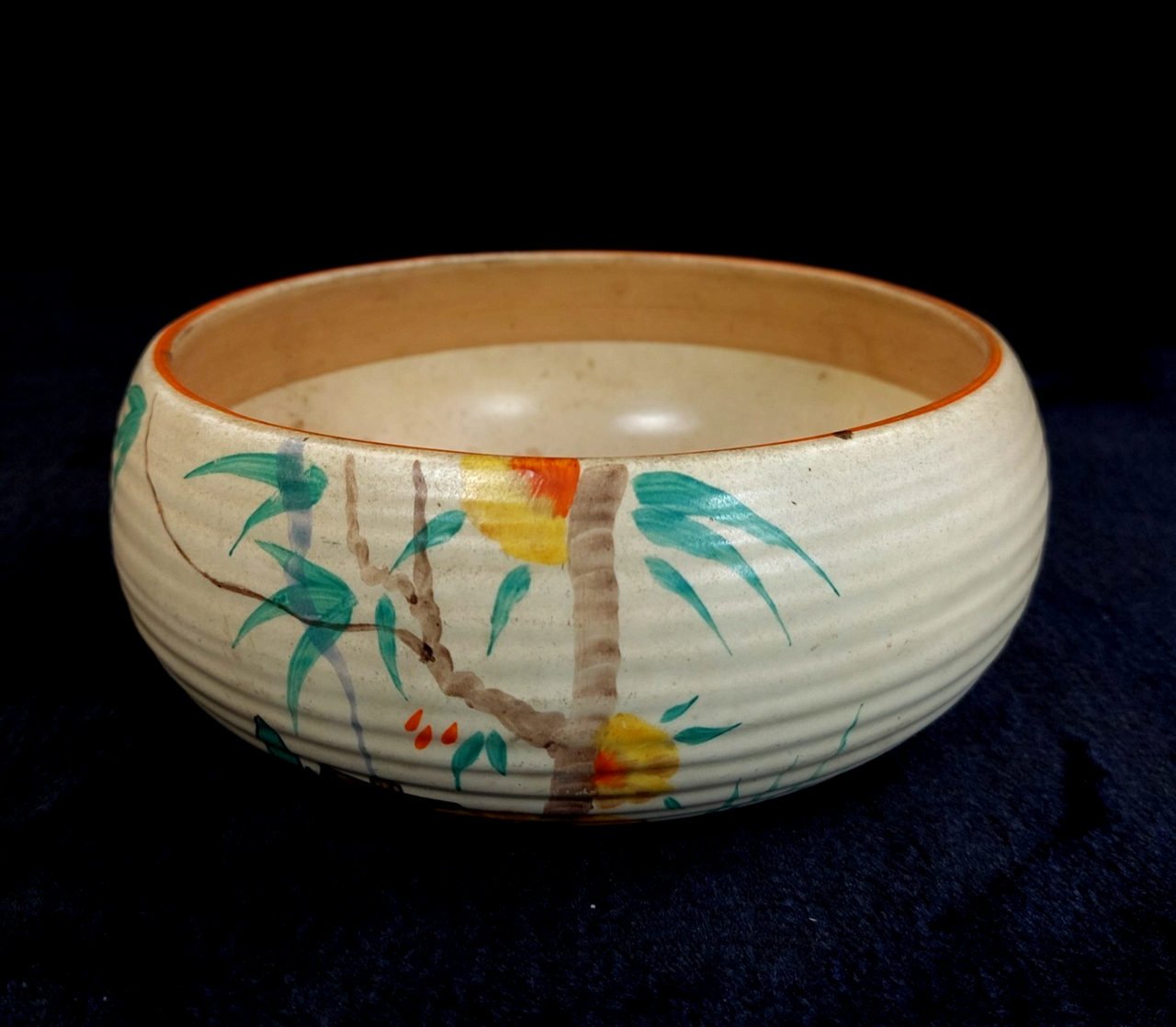 Rare Clarice Cliff Wilkinson Bowl PINEGROVE SHAPE BOWL collection0
