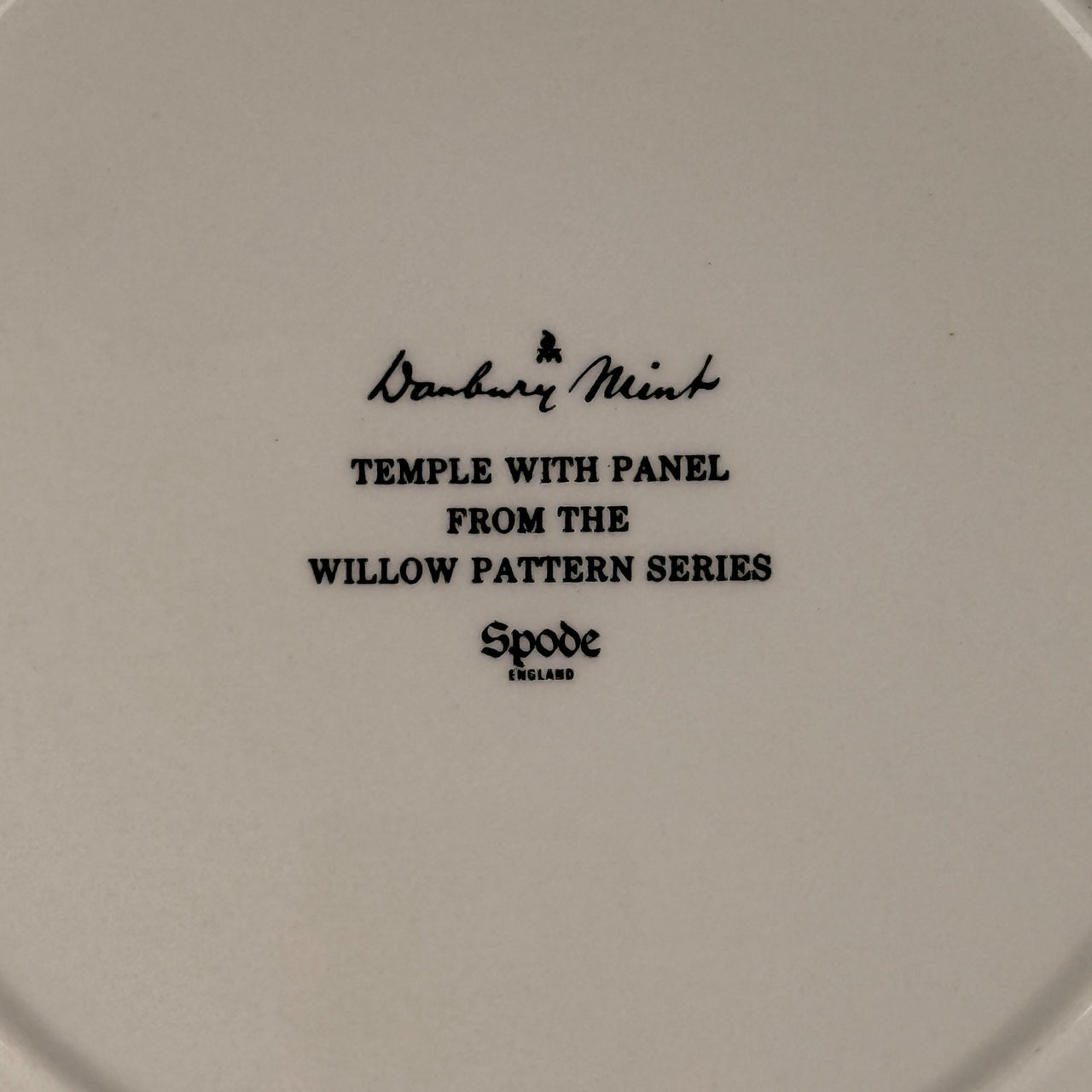 Spode Mint Danbury Willow Pattern Plates x3 Temple Landscape antique Blue White13