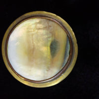 Thumbnail for Vintage Brass & Agate Pill Box/Trinket – HandEngraved   Aged Patina2