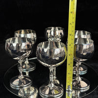 Thumbnail for VALERO Plated Silver Goblets Set of 6 - Made in Spain - 12.5cm Tall silver decor2