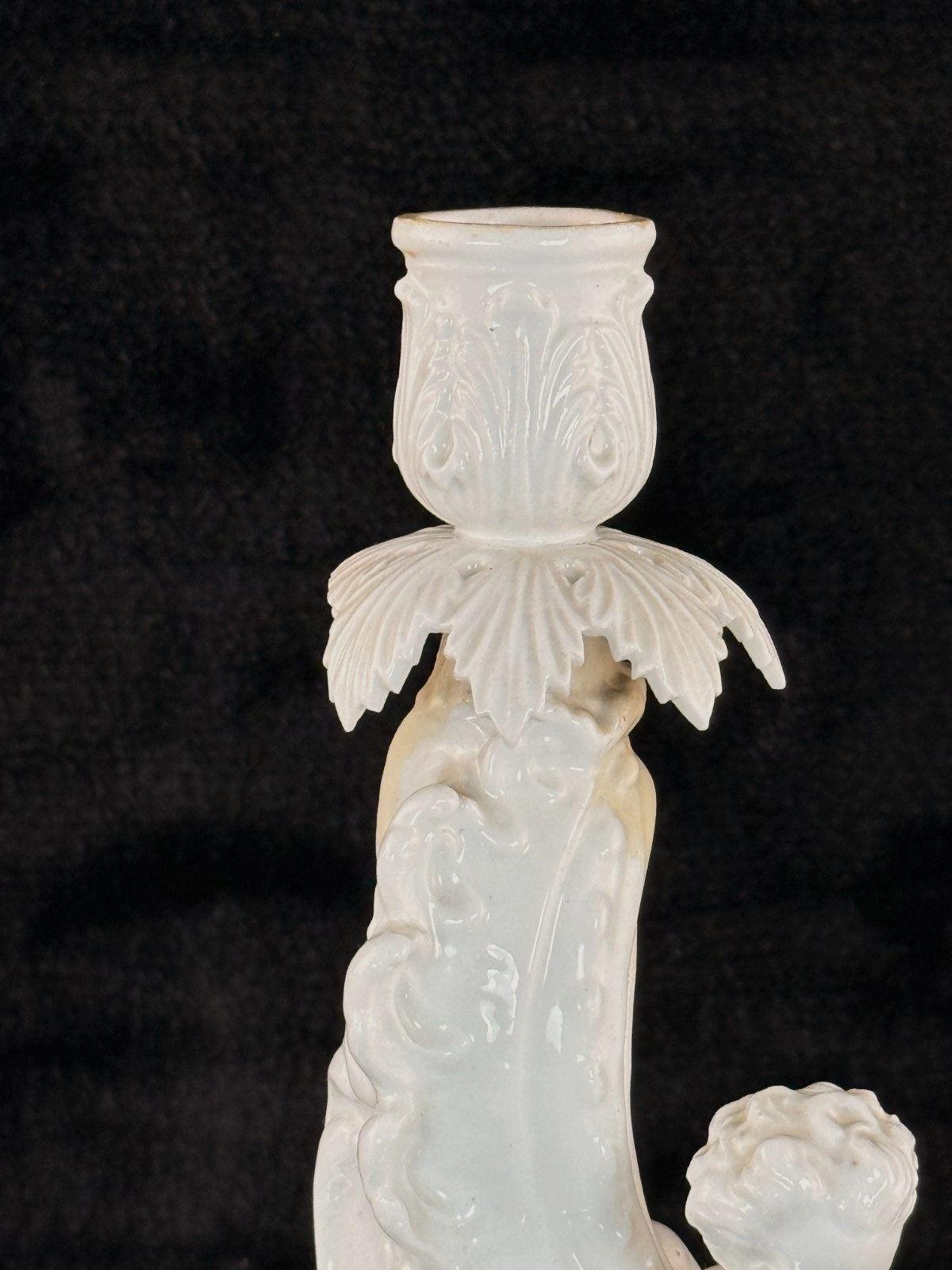 Antique German Volkstedt Porcelain Cherub Candlestick 10" Rococo White see pics11
