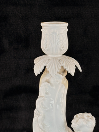 Thumbnail for Antique German Volkstedt Porcelain Cherub Candlestick 10