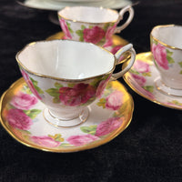 Thumbnail for Royal Albert Pink Rose tea set of 3 &serving plate England stunning 7p tea set 13