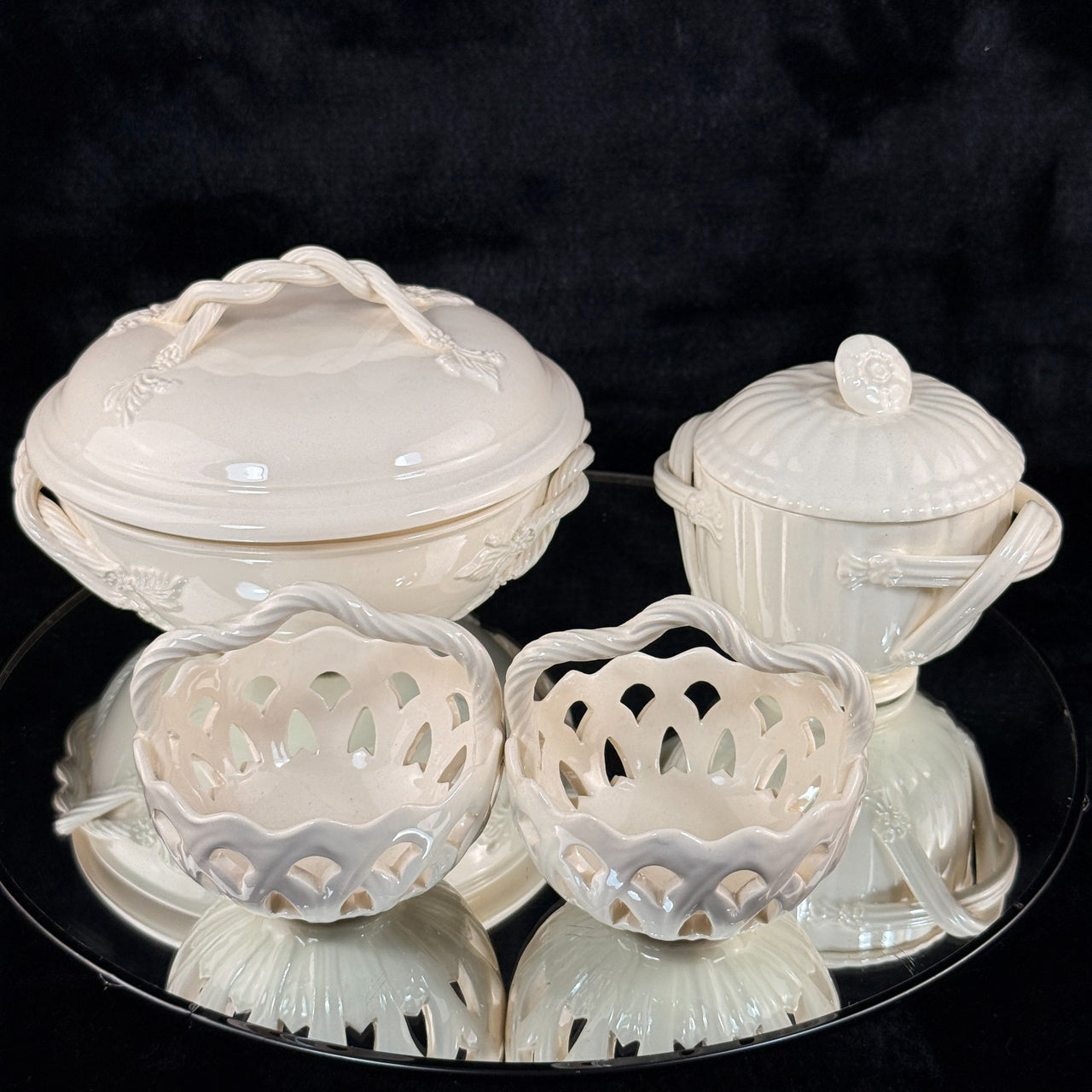 Royal Creamware Elegant "Occasions" Fine China Serving Set Porcelain Bowl Set10