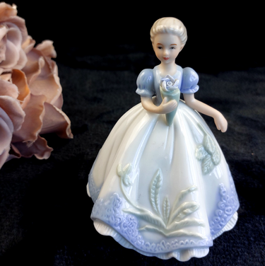 SBL Regal House Good Girl Figurine Blue Dress Porcelain  Collectible 5