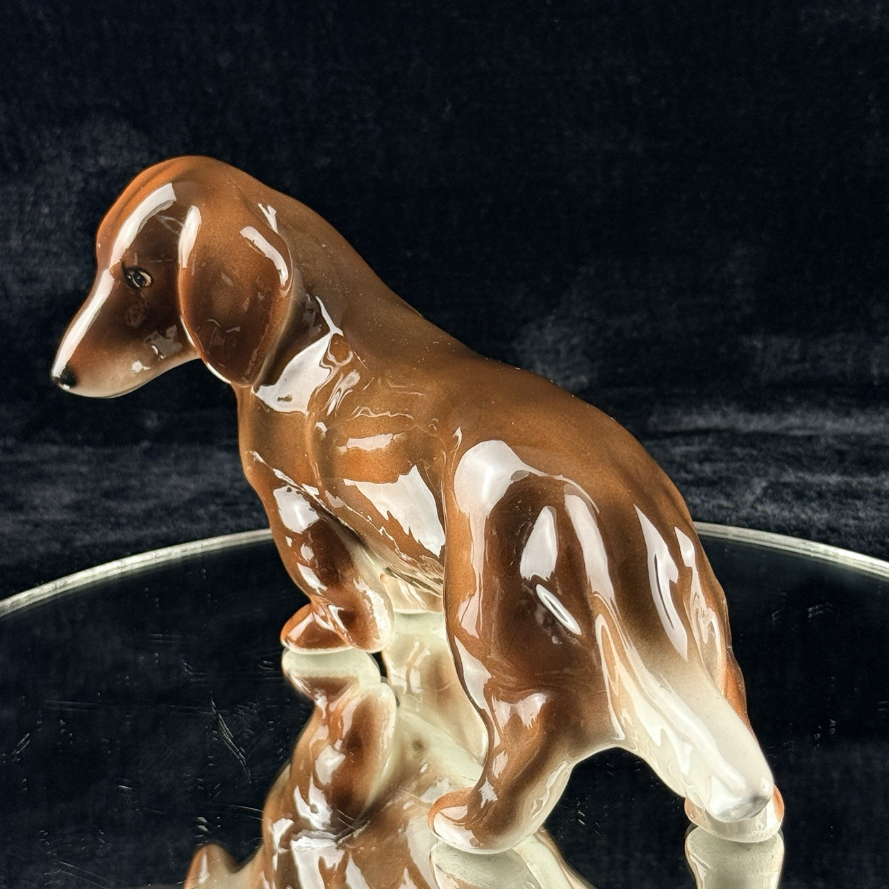 Rosenthal Dachshund Porcelain Figurine 1950s Hand Painted 8in See The Pics6