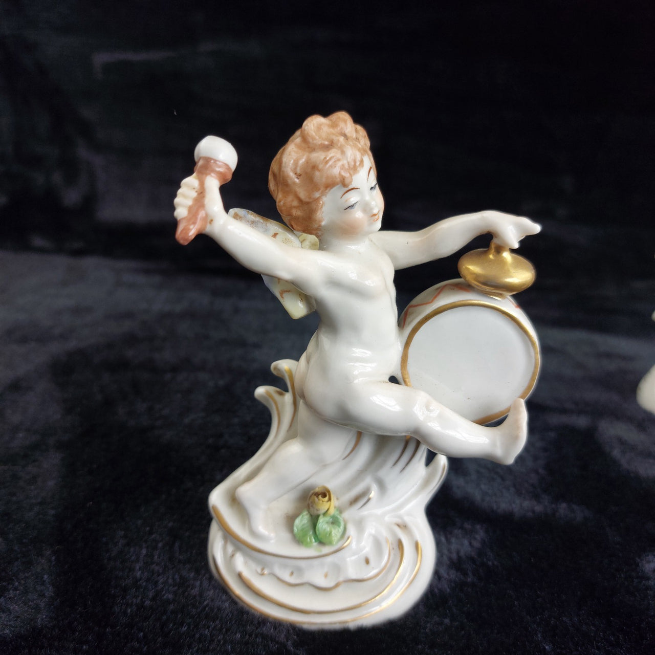 Carl Scheidig Gräfenthal Antique German Porcelain Cherub Musician Figurines Set3
