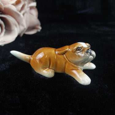 Goebel West Germany Puppy Brown Figurine Hand Painted Vintage Dog Collectible 3