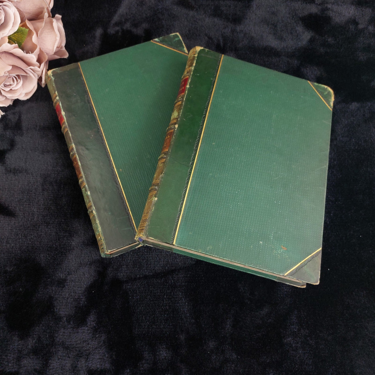 Cassell Penny Readings Vol I II Tom Hood Leather Illustrated Books Antique Set23