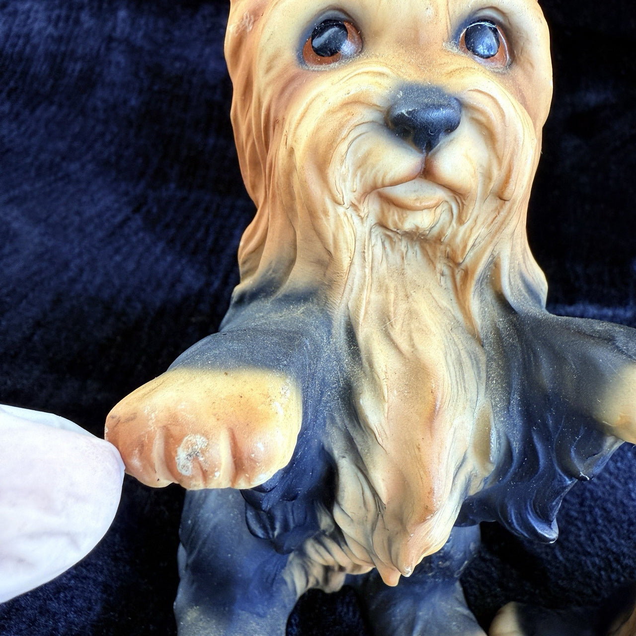 AHH Terrier Yorkshire Dog Figurine Pair Porcelain Yorkie bookshelf Figurines dec5