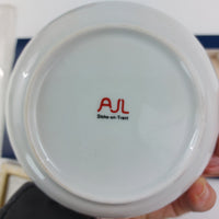 Thumbnail for Swiss Coasters Handkerchiefs porcelain anniversary Set gift AJL Stoke-onTrent8