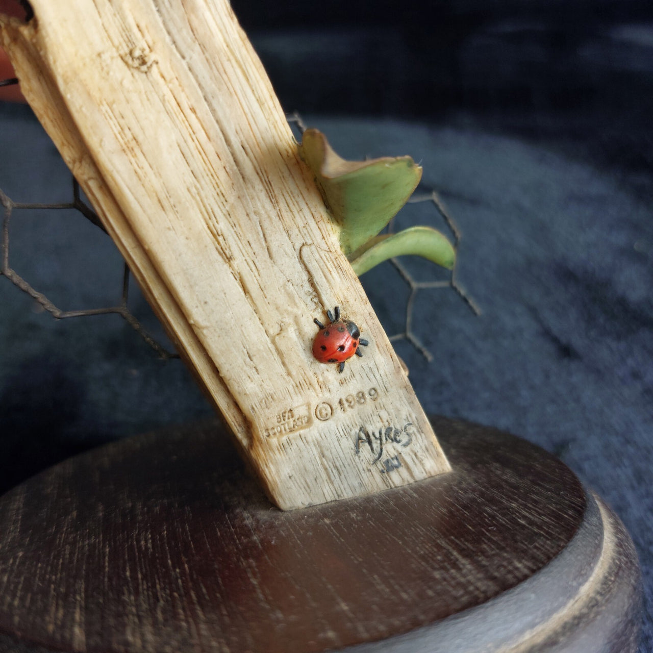 Fine Border Arts Wren on Post RB9 1990 Figurine Scotland Hand Made Bird Sculptur8