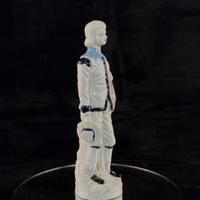 Thumbnail for Antique Porcelain Colonial Figurine White Blue Gold Trim 11